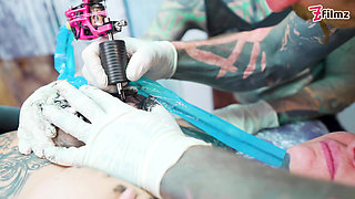 Tattooed Couple Fuck with Big Cocks Merry Gets Inked Foursome