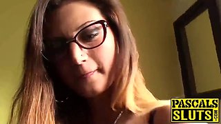 Horny Eva Johnson works out her pussy with Pascals help