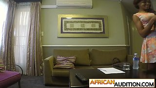 Big arse African on her first audition