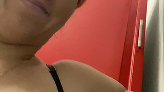 Custom with Name Rene. Risky Balcony Teasing and Hairy Pussy Cum