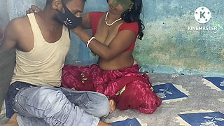 Indian Desi Red Sari Wali Bhabhi Was by Boys From Bihar