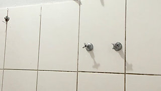 Washing my hair in the shower See