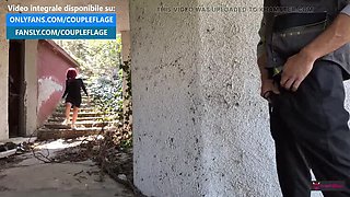 Public Risky Sex: Redhead Amateur Fucked Hard by Stranger in Outdoor Voyeur Scene