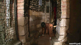 Blonde mistress dominate her slave