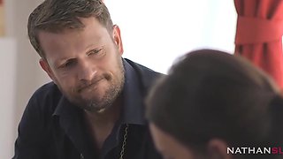 Detective Investigates Young Widow Up Close And Drills Her Butt Wide Open Before She Swallows His Cum - Julie Skyhigh, Sky High And Ian Scott