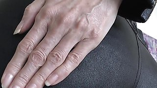 Leather Ass Pampering POV, Beautiful Hands, Leather Ass Kissing and Sniffing Lady Victoria Valente