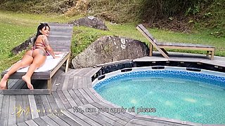 Three Colombian Whores Fuck Each Other By The Pool - Mariana Martix - Mariana martix