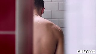 Naughty Milf Seduces Horny Stud In The Shower At The Spa - Lexi Luna And Parker Ambrose