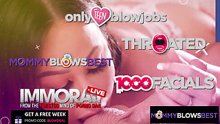 MOMMY BLOWS BEST - Tattooed Busty Milf Lily Lane Kneels & Enjoys Big Cock Taste