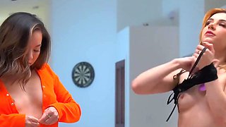 Stepsisters Spooked by Masked Intruder in Wild Halloween Sleepover Romp