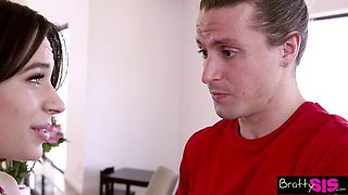 Luring Jay Romero and Aria Valencia at brunette trailer