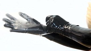 gentle fetish anal actions with latex and bdsm