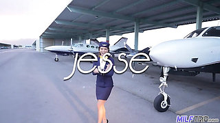MILF Stewardess Fucks Rich Client in Private POV Roleplay