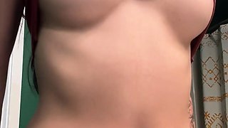 Latina teen Renae Cruz hot solo dildo masturbation