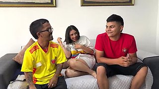 My Best Friend Cries While I Fuck His Wife After She Lost the Colombia Vs Portugal Bet