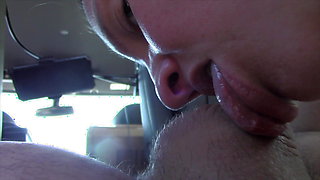 Tiddy fucking in the van with ass licking and cumshot