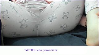 Masturbation in Pajamas - Pussy Caressing in Pajamas