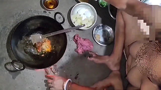 I Was Cooking Naked When My Husband Came Over and Started Squeezing My Breasts