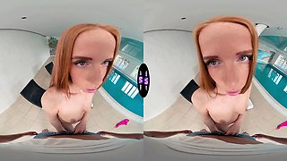 Chesty babe taunts and fucks fortunate boy by the pool - tmwvrnet