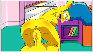 Car Toon - Marge Fucks Hard While Moaning, The Simpsons Parody