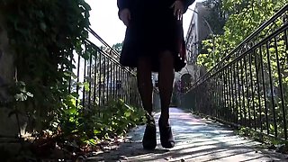 pretty milf in stockings takes public banging