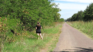 Patricia undresses under the summer sun