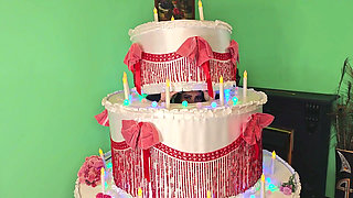 A Living Gift a Stripper at a Bachelor Party Gets Fucked in All Holes