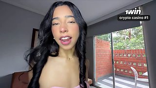 HOT LATIN BRUNETTE LIKES TO BE FUCKED IN THE ASS WITH A