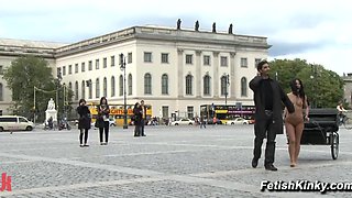 European Rickshaw Slave Public Butt fucking