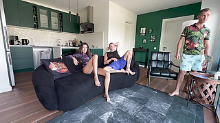 Gangbang - insatiable nymphomaniac got to hungry cocks, guys fucked this slut hard in double penetration