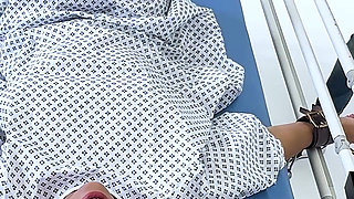 Latex Medical Play: Latina in Restraints, Gagged and Made to Orgasm (4k + Bts)