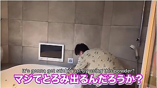 ローション風呂に入ったらヌルヌル亀頭責め手コキてm男の潮吹きか止まらす立ちハックて早漏tマ中出ししちゃいました Lubed Fuck In Bathrooom Squirts, Creampie