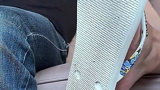Ex Turns Boyfriend Into Loser Foot Slave - Sweaty Feet, Flip Flops & Soft Cock Humiliation