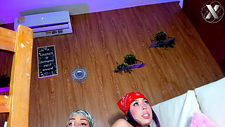 Wet Harness Game: Lesbians in Intense Fucking