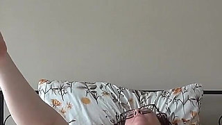 Wearing Skimpy Green Bikini Swimwear Masturbation
