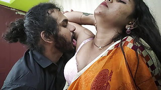 Saree and bra part 2 armpit lick romance of Viashnavy and Sharun Raj, Mallu couple hot saree armpit romance, Desi malayali  love