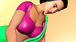 Desi widow Pooja takes care of her rent debt with her landlord