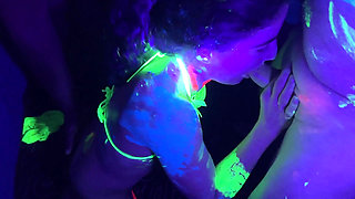Full Video - Glow Party! Bukkake Gangbang for Cum-hungry Slut - Cliff Media Productions