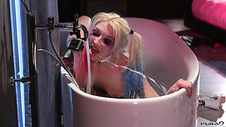Harley Quinn Puts Showerhead in Her Ass