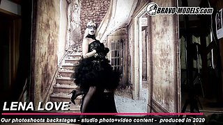 Lena Love's behind the scenes scene by Bravo Models