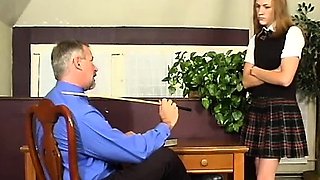 Bald guy and teen in old on young action