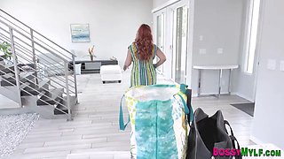 Plumper cougar with Big Boobs dildos pussy