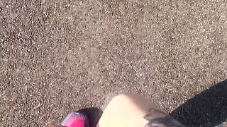 Washing My Sweaty Feet After Running