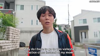 Mature japanese milf shares intense volleyball passion