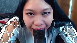 Asian japanese plays with anal toys