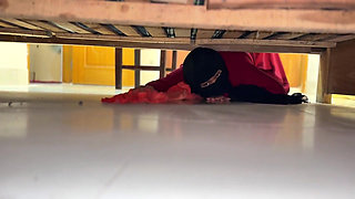 Egyptian Big Ass Curvy Muslim Hot Stepmom Stuck Under Bed Then She Want Anal Fuck From Me!