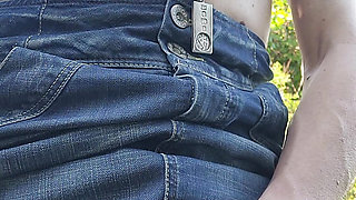 Public cum: countryside pussy play makes me squirt