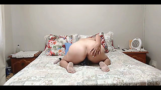 POV Big Tits MILF Dildo Fucks Her Pussy and Makes a Big Wet Squirting Puddle on Floor