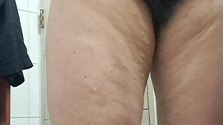 Mom's mature pussy is fat and hairy, perfect for fucking.