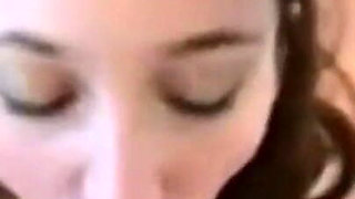 Julie Skyhigh Tied to a Pole Sucks Like a Whore and Takes a Big Squirt of Cum on Her Angel Face